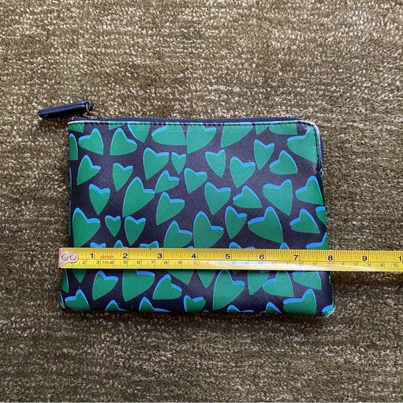 Anthropologie Green and Black Geometric Cosmetic Bag - Picture 4 of 6